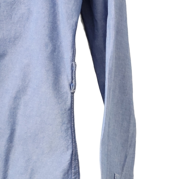 BUTTON Down Cotton Blue Denim Jean Shirt Size M - Picture 7 of 9